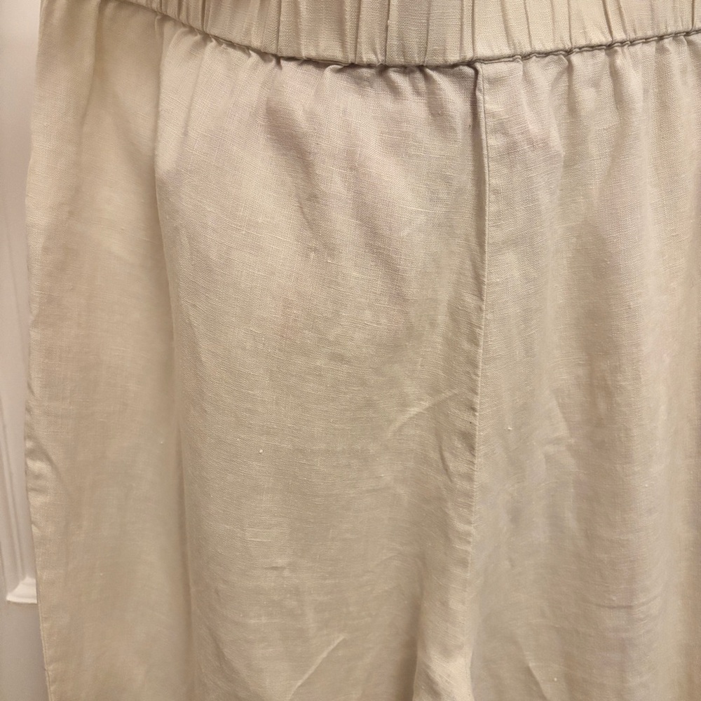 Quince 100% European Linen Tapered Ankle Pants Pockets, Sand - Picture 6 of 11